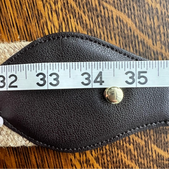 Talbots Jute Stretch Brown Leather Belt - Picture 6 of 8